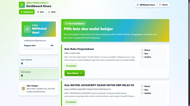 CT Quiz Lab Platform